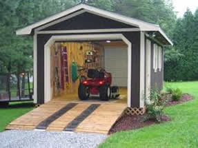lawn mower storage shed