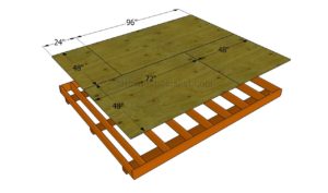 shed flooring design attaching plywood to joist