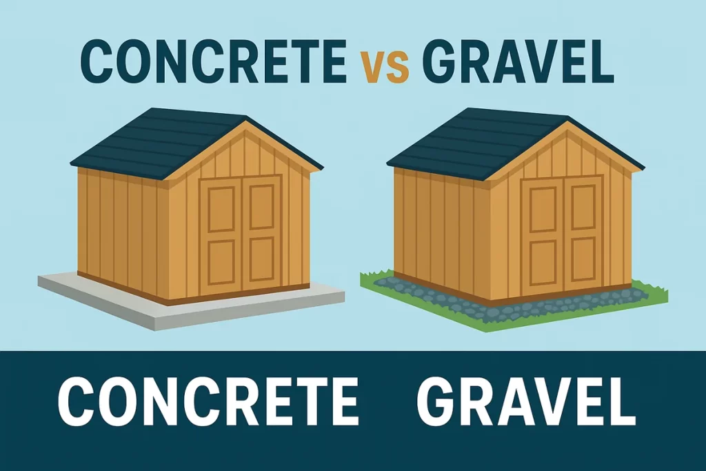 concrete vs. gravel shed foundation